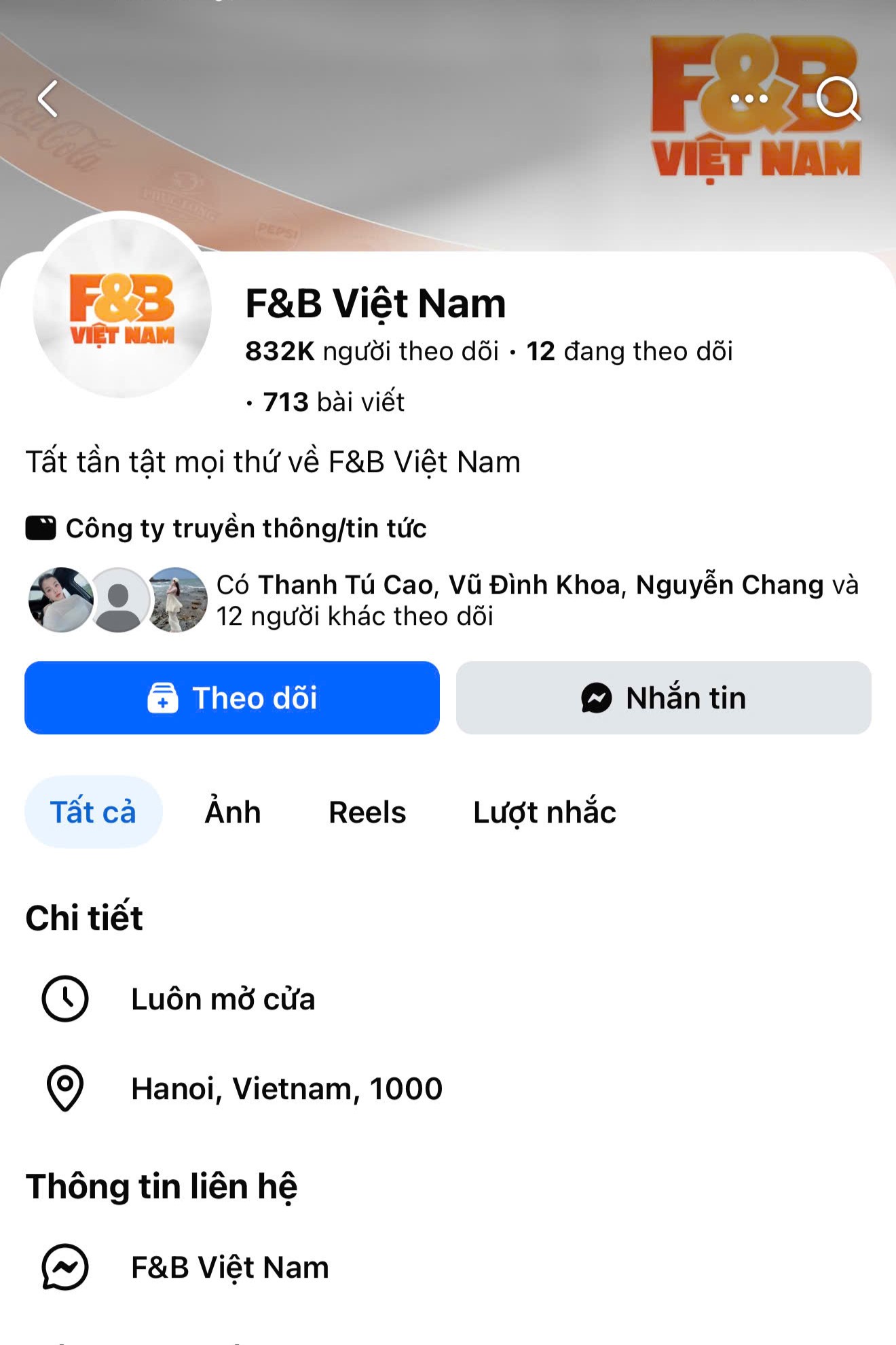 Fanpage F&B Việt Nam